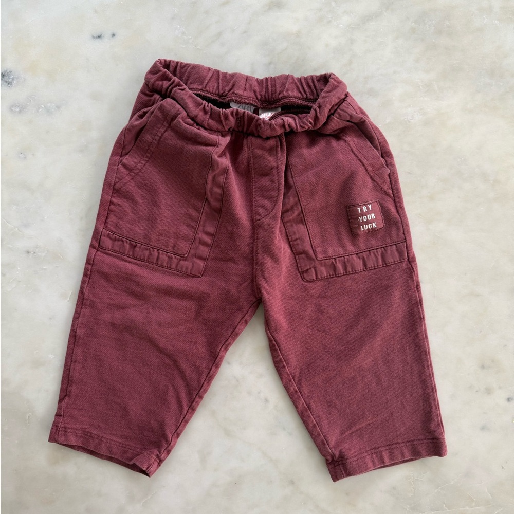 Zara burgundy boys pants
